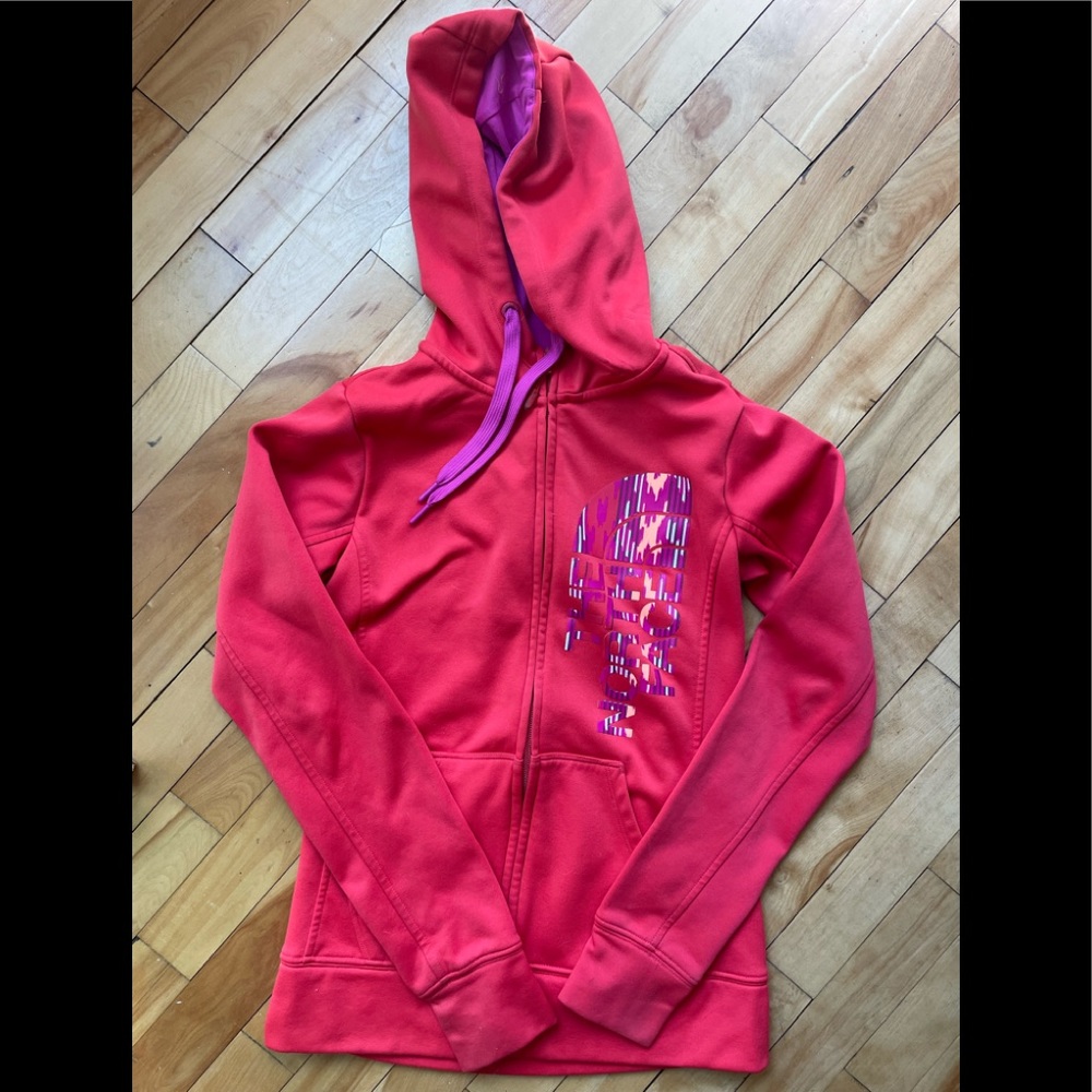 The North Face Red and Purple Hoodie